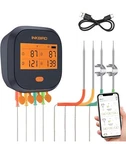 Inkbird Ibbq-4t Bbq Wireless Wifi Temperature Controller Meat Thermometer W/ App. Fixed Price $45.00.