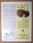 Vintage 1950 Union Pacific Railroad Magazine Ad Steak And Fried Onion Rings. Fixed Price $12.96.