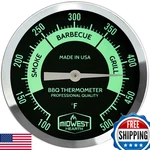 Midwest Hearth Bbq Smoker Thermometer 3 Dial Asme Grade A Glass Lens Made In. Fixed Price $124.62.