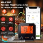 Bluetooth Meat Thermometer Inkbird Wifi Barbecue Cooking Food 4 Colored Probe Cf. Fixed Price $35.20.