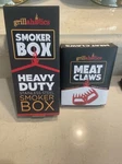 Grillaholics Heavy Duty Stainless Steel Smoker Box And Meat Claws. Fixed Price $17.99.