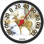 New Taylor 6709e Large 12" Dial Deer Indoor Outdoor Thermometer. Fixed Price $10.99.