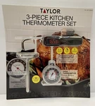Taylor 3-piece Kitchen Meat Thermometer Set Rapid Response Thermocouple Holidays. Fixed Price $11.00.