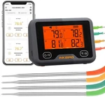 Bluetooth And Wifi Meat Thermometer Ibbq-4bw, Smart Wireless Grill Thermometer,. Fixed Price $79.99.