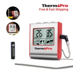 Thermopro Tp16w Digital Meat Thermometer Timer For Oven Smoker Bbq Grill Kitchen. Fixed Price $19.99.