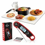 Morning Star Food Warming Mat & Meat Thermometer Kitchen Set. Fixed Price $49.99.