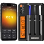 750ft Wireless Meat Thermometer Long Range For Smoker, Bbq & Rotisserie, 3 Pr.... Fixed Price $151.04.