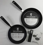 New, 10 & 12 Zakarian By Dash Trupro Stainless Steel Fry Pan Set. Fixed Price $90.53.