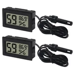 Dweii 2 Pack Mini Digital Thermometer Hygrometer With Probe Indoor Temperatur.... Fixed Price $12.53.