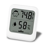 Hatusoku Digital Thermometer And Hygrometer With Comfort Face Display, White. Fixed Price $14.36.