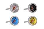 Easy Read Steak Thermometer Set 4 Colored Dials Oven Grill Safe Stainless Steel. Fixed Price $30.19.