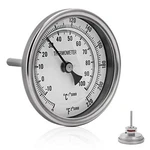 3" Dial 2" Probe Ferroday 1/2 Npt Stainless Steel Thermometer. Fixed Price $20.38.