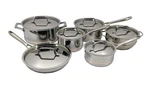 Paderno 5-ply Copper Core Stainless Steel Cookware Set, Oven Safe, 12-pc. Fixed Price $1839.98.