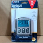 New In Box Taylor Programmable Wired Probe Meat Thermometer Backlight Timer. Fixed Price $14.00.