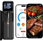 Smnqiua Smart Wireless Digital Meat Thermometer, 1 Probe, Black. Fixed Price $25.00.