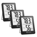 Doqaus Digital Hygrometer Indoor Thermometer 3 Pack, Room Black. Fixed Price $27.02.