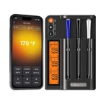 750ft Wireless Meat Thermometer Long Range For Smoker, Bbq & Rotisserie, 3 Pr.... Fixed Price $118.82.