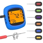 Wireless Bluetooth Meat Thermometer With 6 Temperature Probes For Grilling Blue. Fixed Price $39.99.