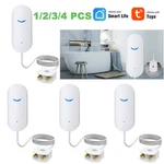 1 4 Pcs Smart Wi-fi Water Leak Sensor Detector Alarm Flood Leakage Level. Fixed Price $32.40.