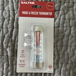 New Salter Taylor Refrigerator Freezer Thermometer With Suction Cups. Fixed Price $12.99.