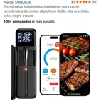 Smnqiua Wireless Bluetooth Digital Meat Thermometer, Timers, Alerts, Black. Fixed Price $25.49.