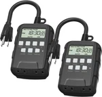 Bn-link 2pcs 7day Outdoor Heavy Duty Digital Programmable Timer Dual Outlet 125v. Fixed Price $32.99.