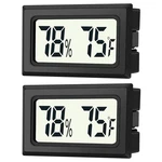 Jedew 2 Pack Mini Digital Hygrometer Thermometer Gauge, Indoor Outdoor Black. Fixed Price $8.79.