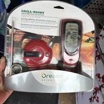 Oregon Scientific Talking Bbq Oven Thermometer Red Grill Right New Sealed. Fixed Price $24.95.