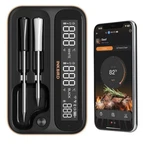 Inkbird Int-12-bw Wireless Bbq Meat Thermometer Digital 2 Probe Black Oven Safe. Fixed Price $49.99.