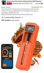Joeuao Fm2115 Bluetooth Meat Thermometer Ceramic Probe App Control Orange. Fixed Price $40.00.
