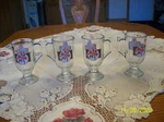 Home Interior Vintage Clear Glass Candy Cane Design 4 Hot Chocolate Mugs. Fixed Price $39.99.