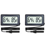2-pack Mini Digital Hygrometer Thermometer Gauge With Probe Lcd Display Black. Fixed Price $17.58.