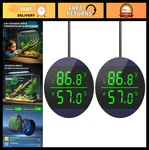 Digital Reptile Thermometer & Humidity Gauge - Led Hydrometer For Bearded Dragon. Fixed Price $35.99.