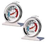 2 Pack Refrigerator Freezer Thermometer Large Dial Analog Multicolor. Fixed Price $11.99.
