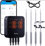 Govee Grill Oven Meat Thermometer - 4 Probes, Wifi, Bluetooth, Rechargeable. Fixed Price $43.00.